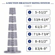 KLONKEE Menara Pengukur Gelang Berputar Segmen yang Dapat Dilepas, Batang Pengukur Keliling dan Diameter Gelang dalam Inci, Alat Pengukur Perhiasan - A - View 3