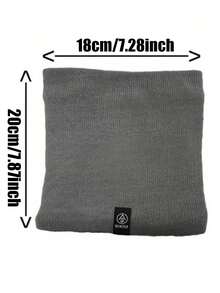 1pc/3pcs Women Scarf, Small Size, Flannel Lining - Warm Soft Windproof Solid Color Neck Warmer - Multicolor - View 2