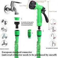 1 Set, Upgraded Expandable Garden Hose With Nozzle, High Pressure Car Wash Hose, Watering Hose, Heavy Duty PVC Hose, Suitable For Car Washing, Lawn Irrigation And Pet Cleaning, Multi-Function Gardening Hose With Nozzle - Sets - View 11