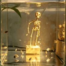 Dancing Skeleton Aquarium Ornament, 3D Printed Fish Tank Decor With Bubble Effect, Halloween Themed Aquarium Accessory, Random Color - D - View 1