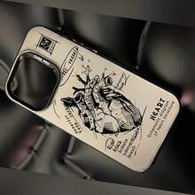 Apple Phone Case Laser Sketch Heart - 透黑 - 查看 5