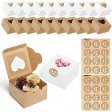 Cupcake Boxes, 20PCS Dessert Boxes  Cardboard Boxes, Practical Candy Boxes And Wedding Favor Boxes. - Multicolor - View 1