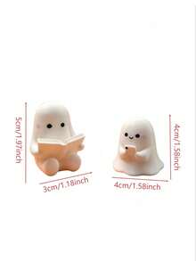 2/1pc Ghost Appearance Resin Statue Figurine, Desktop Decor Ornament, Suitable For Room Decoration, Halloween Gift And Decoration - Multi-color - View 7