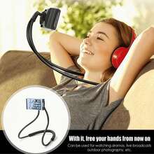 1pc Lazy Person's Neck Phone Stand - Multi-Functional Live Streaming, TV Watching, Desktop And Bed Use Phone Holder & Support - Multicolor - View 6
