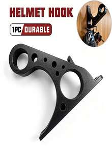 1pc Black Plastic Helmet Wall Mount, Sturdy Plastic Construction, Durable. Securely Holds Full Face Helmets Without Scratching. Rust-Resistant And Corrosion-Resistant Design, Suitable For Long-Term Daily Use, Easy Installation, Modern Design, Suitable For All Types Of Helmets - Multicolor - View 6