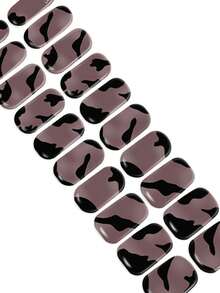 20pcs Semi-Cured Gel Nail Stickers, Long-Lasting Salon-Quality Nail Decals, Easy To Apply And Remove, UV Light Compatible - Multicolor - View 5