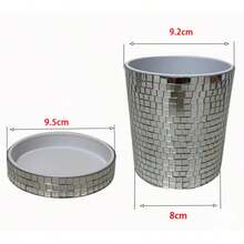 1pc Indoor Decor Disco Flower Pot, Disco Planter, Indoor Plant Succulent Pot, Mirror Vase, Suitable For Indoor And Outdoor Use, Mirror Plastic Flower Pot, Non- - Multi-color - View 10