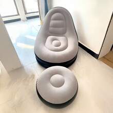 Seating furniture set / Sofa set New Inflatable Plush Sofa, Designed For Lazy People, Foldable Footstool, Comfortable Outdoor Lounge Chair, Hot Seller! - Coffee - View 2