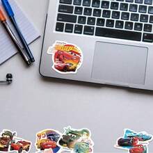 Monogram 50 Buah Stiker Vinyl Tahan Air Berlisensi Disney Cars 2 Desain McQueen Storm untuk Botol, Laptop, Mobil, Ponsel, Hadiah Ulang Tahun - Aneka warna 1 - View 8
