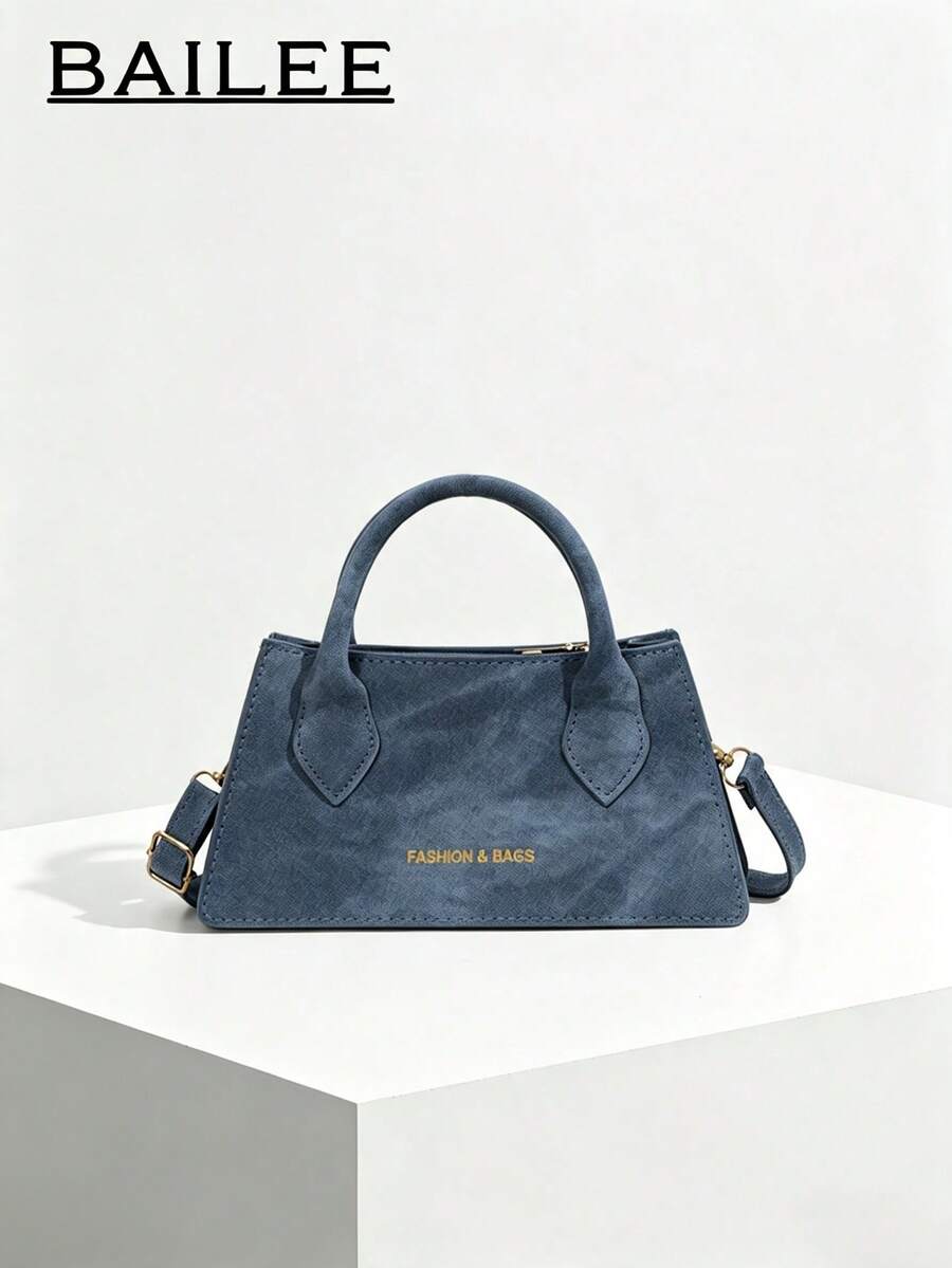 BAILEE Stylish And Minimalist PU Shoulder Bag With Detachable Box-Shaped Strap, Perfect For Pairing With Outfits For Shopping Or As A Gift.