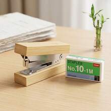 Bamboo Wood Minimalist Binding Machine Hole Puncher, Suitable For Office Documents, Student Thesis, DIY Loose-Leaf Desktop Storage, Office School Learning Supplies, Bamboo Material Manual Hole Punch Clip - A - View 5