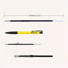 100pcs/Box 0.7mm Ballpoint Pen Refills, Black Blue Red Replaceable Ink Cartridges, Universal 107mm Length For Retractable Ballpoint Pens, Office Supplies - Multicolor - View 4