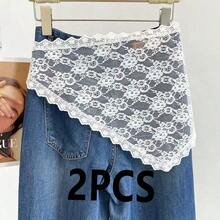 1/2pcs New Layered Mini Skirt With Mesh Lining & Lace Trim Underskirt - Multicolor - View 17