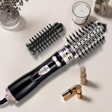 Sikat Pengering Rambut Putar 4-in-1 dengan 2 Kepala Sikat yang Dapat Dilepas, Set Sikat Pengering Rambut Putar Anti-Frizz untuk Mengeringkan dan Menata Rambut dengan Gaya Keriting ke Dalam, Tegangan Standar Eropa 230V, Cocok untuk Rambut Sedang hingga Panjang - MultiWarna - View 3