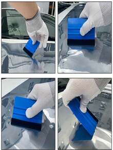 4pcs Felt Edge Squeegee Vinyl Film Application Tool, Car Window Film Installation Kit, Includes Extra Replacement Felt, Straight Edge Squeegee Applicator, Suitable For Car Body Wrap, Window Film, Decals And Stickers, Scratch-Resistant Car Maintenance Tool - Multi-color - View 12