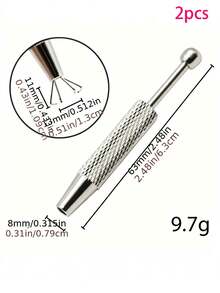 1/2pcs Precision 4-Prong Jewelry Tweezers - Stainless Steel Gemstone Diamond Holder, Essential For Jewelry Making, Jewelry Crafting Tool | Fashion Design Tweezers | Durable Hand Tool, Jewelry Making Accessory - A - View 10