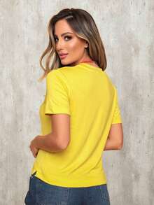 DELLAMARCA Women T-Shirts - 黃色 - 查看 3