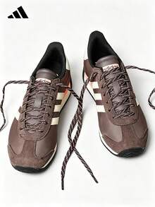 Adidas Sepatu sneakers RUNVISTA wanita terbaru, sneakers chunky retro, sepatu kasual low-top. - Coffee Brown - View 1