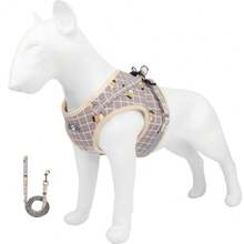 High Visibility Reflective Dog Harness, Breathable Mesh Pet Vest Harness, Adjustable Chest Strap For Small And Medium Dogs, Comes With Matching Dog Leash, Suitable For Night Walks - Multicolor - View 71