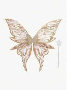 Adult Fairy Costume, Featuring Colorful Butterfly Wings And Magic Wand, Suitable For Halloween Role-Play, Themed Parties And Stage Performances - Multicolor - View 8