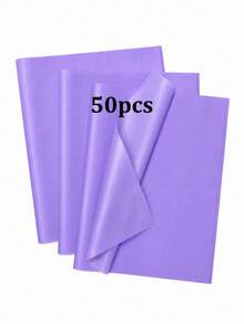 10/20/25/50 Sheets Purple Patterned Tissue Paper, Suitable For DIY Crafts, Party Gifts, Bouquet Wrapping, Clothing Packaging And Birthday Gift Decoration - Purple - View 8