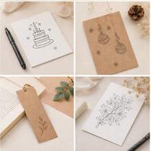 50pcs White/Black/Kraft Blank Index Cards 4x6 Inch 200g Thick Unlined Note Cards, Suitable For Postcards, Photo Paper, Recipe Cards - 10*15cm/3.86*5.8in - View 9