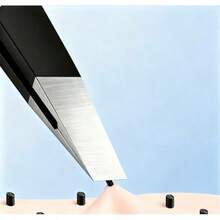 1/2pcs High Precision Eyebrow Tweezers, Stainless Steel Eyebrow Trimming Tweezers, Suitable For Fine Hair And Beard, Ultra-Thin Flat Head Trimming Tool, Suitable For Home And Salon Use - Upgraded Version - View 2