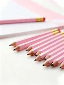 5/20pcs Heart Shaped Golf Pencils, Mini, Sharpened, With Eraser - 4 Inch Short, 2 HB, Suitable For Gift Party Games, Bridal Shower Party Games, Back To School (Pink/Magenta) - Pink - View 7
