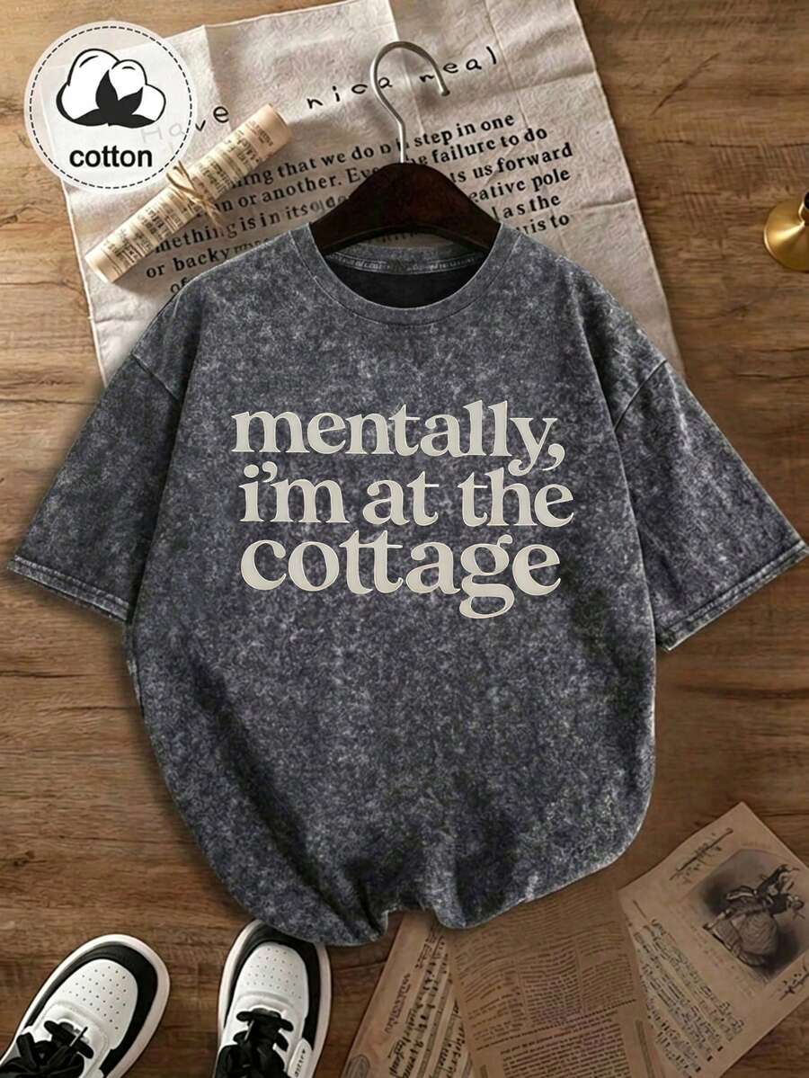 Plus Size Women's T-Shirt, Comfortable Design, Book Theme & Hockey Inspiration, Romantic Style - Black and Gray - View 1