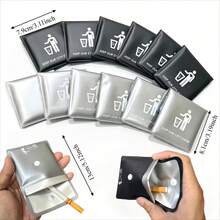 5pcs/1pc Portable Square Car Ashtray, Outdoor Travel Car Ashtray, Essential Smoking Accessory For Music Festival, Camping, Road Trip - Upgraded Version - View 5