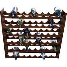 Cava de Madera de Pino Color Nogal para 54 Botellas 20x90x80 cm | Estante para Vino con Múltiples Niveles de Onda | Mueble Elegante y Resistente | Diseño Moderno | para Cocina, Comedor y Sala | Fácil de Armar - Ver 5