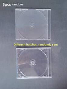 2/5/10个/套方形CD/DVD盒，单碟塑料盒，适用于CD/DVD/PS光盘包装、专辑收纳盒、迷你盒 - 白色 - 查看 12