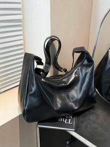 Hevel,Fashionable Large Capacity Shoulder Tote Bag For Women, Design,Black Bag,Bags For Woman - Black - View 2
