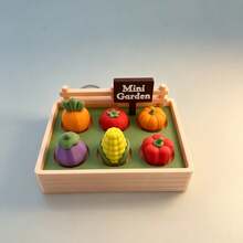 1pc 3D Printed Farm 6-Key Stress Relief Clicker Creative Button Toy Desktop Ornament Bag Pendant Keychain - Multicolor - View 6