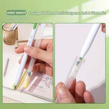 Pensil Warna Otomatis dengan Fitur Tekan untuk Menghapus, Isi Pensil Berbasis Minyak yang Dapat Diganti, Warna Campuran Profesional untuk Menggambar dan Melukis - A - View 8