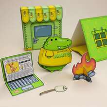 Mr. Crocodile Theme Quiet Book DIY Handmade Material Kit, Fun Crocodile Interactive Role-Play Game, Educational Stress Relief Toy For Children, Focus Training, Early Education Birthday Gift - Multicolor - View 6