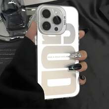 GOD Pattern Fashion Phone Case For IPhone 11 - 17 Pro Max/Plus/Air| TPU Laser Craft Design| Anti-Drop Protection Cover GPBP - 白色 - 查看 2