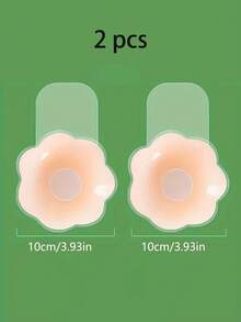 2/6pcs Reusable Seamless Silicone Nipple Covers, Invisible Breast Lift Tape, Anti-Slip Pasties, Solid Color Bra Accessories, 100% Silicone, Hand Washable,Easy To Clean Bra Accessories,Fits All Bust Sizes - Multicolor - View 13