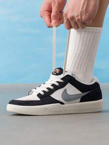 男款與女款休閒滑板鞋 NIKE SB FORCE 58 透氣舒適經典休閒滑板鞋 DV5477-012 - 黑/冷灰/頂峰白/帆白/調色霧橙 - 查看 2