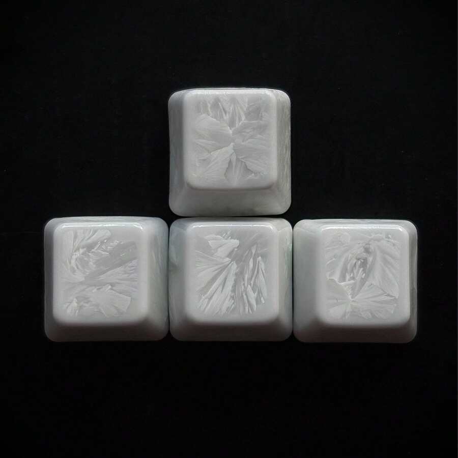 أغطية مفاتيح WASD من السيراميك الأبيض البلوري؛ متوافقة مع مفاتيح Cherry/Gateron MX؛ مناسبة للاستخدام الشخصي أو كهدية؛ تدعم التبديل السريع؛ مظهر أنيق وفريد؛ مثالية لتخصيص لوحة المفاتيح DIY والتخصيص الشخصي.