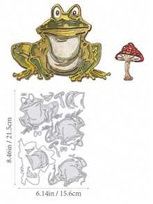 1PC Frog Metal Cutting Dies, New Arrival Die Cuts, Embossing Stencils For DIY Crafting Scrapbooking Supplies, Template Mould, Photo Album Decorative Paper Die Cuts For Card Making, DIY Craft Decoration - Frog - View 6