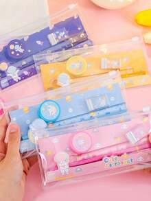 10pcs/Set Astronaut Stationery Set, Pencil, Eraser, Stationery Set, Gift For Students, Wholesale Pencil Ruler Set, Cute Cartoon Multi-Purpose School Supplies Combination, Suitable For Friends Gifts, Promotions, Back To School, Graduation Season - Multicolor - View 9