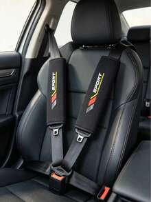 2pcs/Set Soft Suede Sports Car Seat Belt Cover Shoulder Pad Protector, Car Interior Accessories - A - View 9