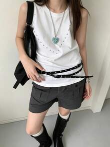 APLCSEY 1件女款字母鏤空腰帶 休閒PVC塑料時尚款 適合日常使用 全季節 - 黑色 - 查看 6