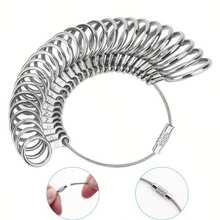 2pcs Ring Size Measurement Tool Set, Zinc Alloy 0-13 US Size Ring Sizer & 1-17 US Size Ring Gauge, Ring Diameter Measuring Tool, 27 Ring Sizes, DIY Jewelry Tools - A - View 6