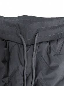 Hidkat Men's Winter Thickened Cargo Pants With Drawstring Waist, Multiple Pockets, Casual Sports Long Pants - Grey - View 4