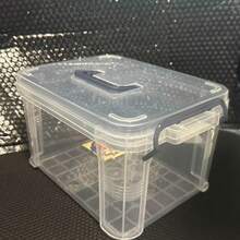 Caja de pastillas transparente de varias capas, caja de almacenamiento de primeros auxilios de gran capacidad, caja de almacenamiento de medicamentos para el hogar, adecuada para pastillas, vitaminas, kits de primeros auxilios y artículos médicos esenciales - Multicolor - Ver 19