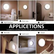 Đèn ngủ cảm biến chuyển động LED - Phát hiện PIR siêu nhạy, tự động bật/tắt từ hoàng hôn đến bình minh - Hoàn hảo cho tủ bếp, cầu thang, hành lang, phòng ngủ, phòng tắm và nhiều nơi khác. Có thể sạc lại, dễ dàng lắp đặt. - Đèn cảm biến chuyển động - Xem 6
