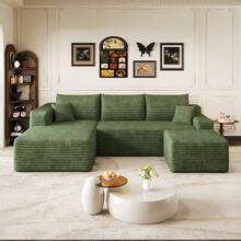 L Shape Cloud Sofa Green – Easy Assembly - 綠色 4 座 - 查看 5