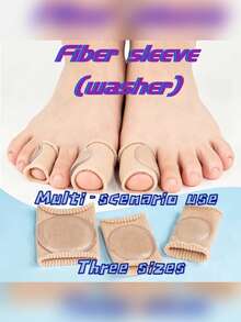 2pcs Double Elastic Fiber Gel Toe Protector, 3 Sizes Available, Anti Friction Buffer Sheath, Suitable For Foot Care, Daily Use And Activities - Multicolor - View 4